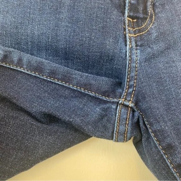 Just Black Denim Dark Wash Frayed Ankle Skinny Jeans - Picture 8 of 8